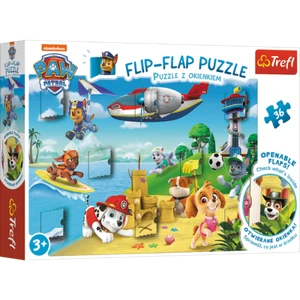 Trefl 36-teiliges Viacom Kinder Jungen Flip Klappe Pfote Patrouille im Urlaub Puzzle - Bild 1 von 5