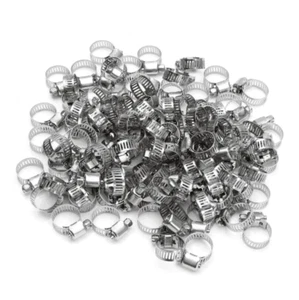 10/100x Abrazaderas de manguera ajustables Gusano Engranaje Abrazaderas de acero inoxidable Surtido - Imagen 1 de 11