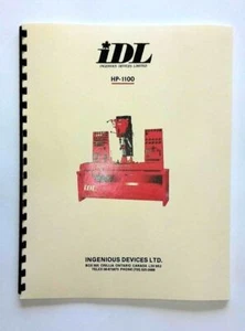 IDL Model HP1100 Seat & Guide Machine Manual - Picture 1 of 1