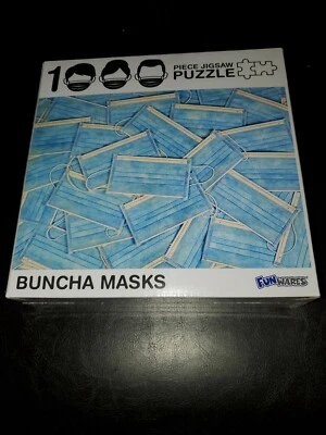 Buncha Máscaras 1000 piezas Puzzle MERCANCÍAS DIVERTIDAS [27" × 19"] Nuevo y Precintado [#17] Foto 1 de 2