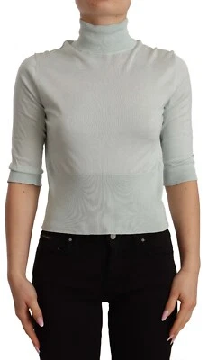 Top Dolce & Gabbana seda verde menta mangas 3/4 cuello tortuga IT40/US6/S PRECIO DE VENTA SUGERIDO POR EL FABRICANTE $500 Foto 1 de 4