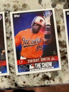 2020 TOPPS ON-DEMAND SET 8 MLB THE SHOW CARD PR 824 ORIOLES DWIGHT SMITH JR #21