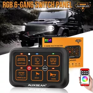 AUXBEAM New 6 Gang Switch Panel RGB Colorful For Jeep Off-road Truck SUV UTV ATV - Picture 1 of 12