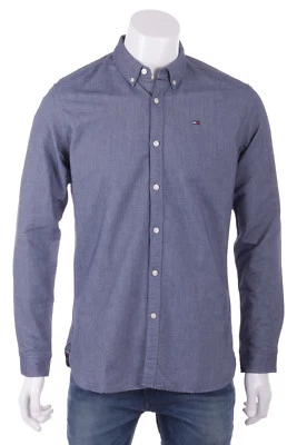 Tommy Hilfiger Camicia Button Down Uomo Maniche Lunghe Blu Man - Imagen 1 de 4