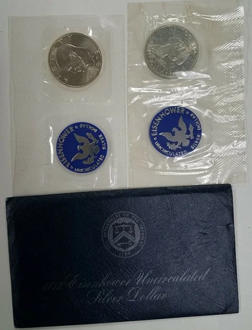SS0172SXFBFO U.S. MINT $1 YEAR 1972-S MINT STATE EISENHOWER COIN SET FRESH OGP!! Cover