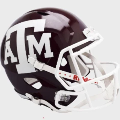 Casco de fútbol americano Texas A&M tamaño completo Aggies réplica velocidad - NCAA. Foto 1 de 2