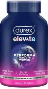 Durex Elevate Performa Tablets For Women, Help Boost Energy - 30 Tablets - Picture 1 of 6