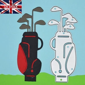 Mazze Borsa Da Golf Taglio Metallo Stampo, Cartolina, Artigianato, Papà Maschio * VENDITORE BRITANNICO* A4 - Foto 1 di 7