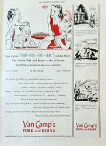 1939 Van Camps Schweinefleisch und Bohnen Vintage Werbefest für die geringste SEP - Bild 1 von 1