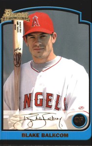 2003 Bowman Draft Gold Anaheim Angels Baseball Card #64 Blake Balkcom