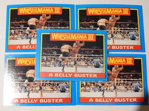 1987 Topps WWF Vintage Wrestling Card Lot of 5 #49 A Belly Buster WMIII - Picture 1 of 1