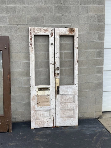 CM769 pair antique double doors 43.5 for 89.5 x 1.75 Oak Cover