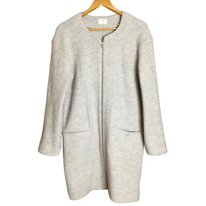 Wilfred Womens Merino Wool Full Zip Sweater Jacket Coat Pockets Gray Size S - Picture 1 of 7