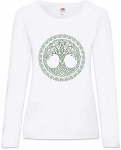 Yggdrasil Circle Damen Langarm T-Shirt Tree of Life Baum des Lebens Weltenbaum - Picture 1 of 1