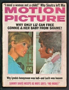 1968 February Motion Picture Magazine Jackie Kennedy William Shatner Sammy Davis - Picture 1 of 5