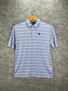Polo Ralph Lauren Boys Blue White Short Sleeve Striped Polo Shirt Size XL 18-20 - Picture 1 of 9