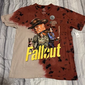 Universal Halloween Horror Nächte HHN 2025 Fallout rot V-Ausschnitt T-Shirt Large Neu mit Etikett - Bild 1 von 7