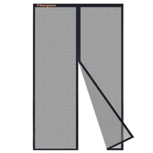Zanzariera Magnetica Porte in Vetroresina Rete Super Resistente Nero 80X200Cm - Foto 1 di 9