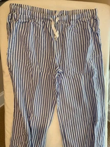 Stars Above Pijama Pantalón XL 100% Lyocell Tejido Cordón Bolsillos Rayas Azul - Imagen 1 de 10
