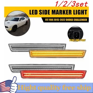 2/4x Clear Lens Side Marker Signal Turn Light Fit For 2015-2022 Dodge Challenger - Bild 1 von 22