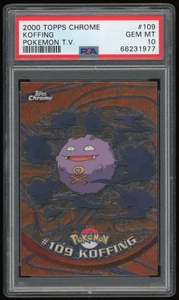 2000 TOPPS CHROME POKEMON T.V. #109 KOFFING PSA 10 **LOW POP 43** - Picture 1 of 2