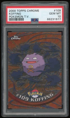 2000 TOPPS CHROME POKEMON T.V. #109 KOFFING PSA 10 **LOW POP 43** - Image 1 of 2
