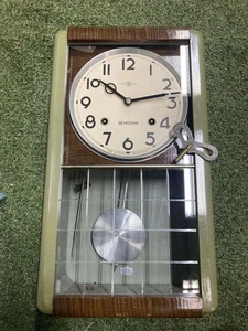 Vintage SEIKOSHA Pendulum Clock Retro Wooden Case Wall Interior Decoration - Picture 1 of 5