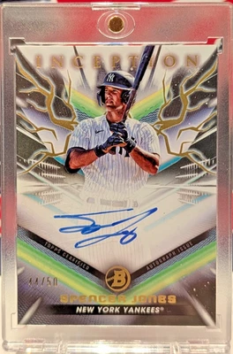 2023 Bowman Inception - Spencer Jones Auto - 44/50 - Image 1 of 2