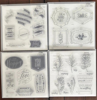CTMH Close to My Heart Cricut Collection New/Unused Stamp 4 Set Bundle - Image 1 of 4