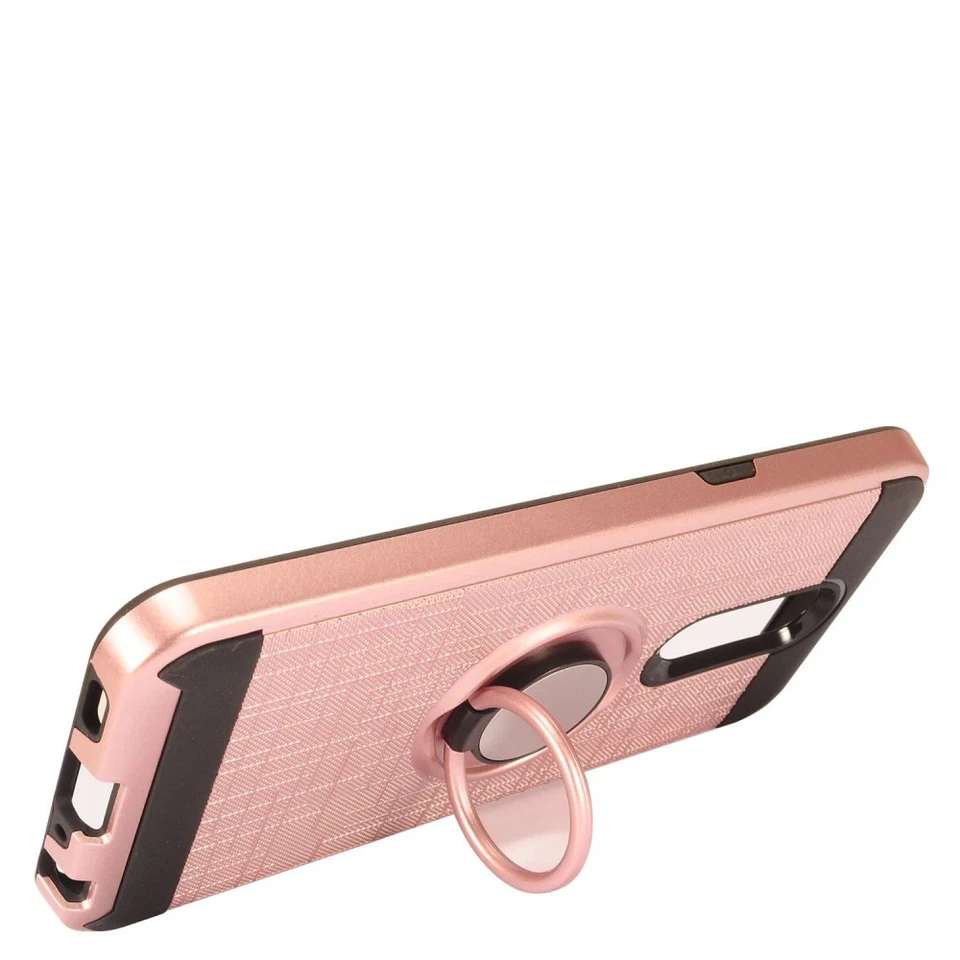 GSA Brushed Hybrid w/Ring Stand For LG K40/LM-X420/LG Solo LTE Rose Gold/Black - Image 1 of 1