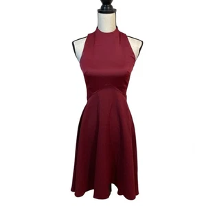 Ted Baker Kandal Wine Red Hi-Lo Dress Size 2 - Picture 1 of 10