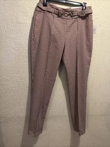 Cato Womens Casual Pants Size 10 Slim Waist-33” Multicolor Stretch Pockets NEW - Picture 1 of 9