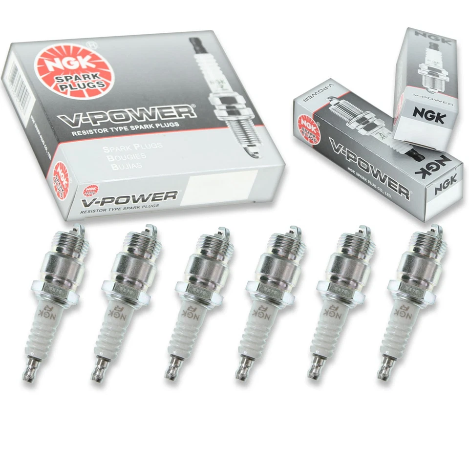 6 bujías NGK V-Power para Ford Del Rio Wagon 1957-1958 3,6 L L6 - muy buen estado Foto 1 de 4