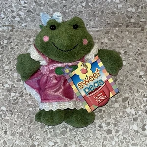 Gund Sweet Peas Ribbirta 60033 Pequeña Flor de Rana de Peluche en Mochila con Etiqueta Juguete - Imagen 1 de 17