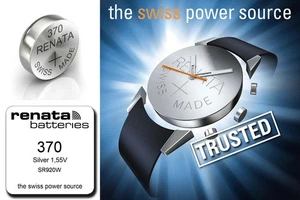 Renata Watch Battery 370 (SR927SW)- Swiss - x1 x2 x3 x4 x5 x10 x25 x50 x100 - Picture 1 of 11