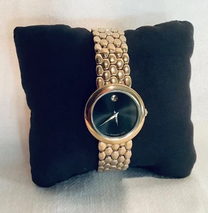 "Reloj Museo Clásico Movado Vintage Chapado en Oro 18k 25mm 87.A1.812 Cuarzo 7"" Usado en Excelente Condición" - Imagen 1 de 20