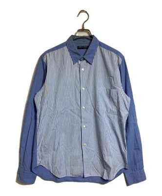 COMME des GARCONS HOMME Camisa a Rayas Paneles Azul Foto 1 de 4