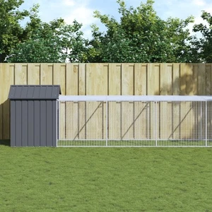 Jaula Gallinas con Corral Gallinero Caseta de Pollos Acero Galvanizado vidaXL - Imagen 1 de 82