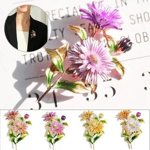 Pins And Jewelry Accessories Brooches Enamel Pin  Women Daisy Flower Bouquet - Picture 1 of 14