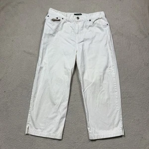 Pantalones Lauren Jeans Co Ralph Lauren para mujer 10 blancos recortados algodón medidas 29x20,5 - Imagen 1 de 12
