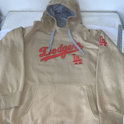 Los Angeles Dodgers Antigua Victory Beige Pullover Hoodie Sweatshirt Men 2XL LA - Image 1 of 4