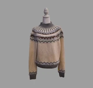 Suéter Lou And Gris Mezcla de Lana Trozo Tejido Multicolor Para Mujer Talla L Fair Isle Acogedor - Imagen 1 de 8