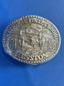 Vintage New Sealed 1989 Hesston National Finals Rodeo Limited Collectors Buckle - Picture 1 of 8