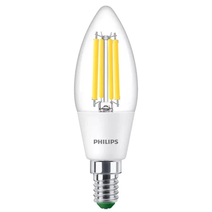 Philips Master Ultra Efficient LED 2.3W E14 Candle Filament Bulb Clear White - Image 1 of 1
