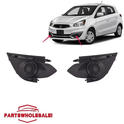Front Fog Lamp Bezel Set LH RH For 2017-2020 Mitsubishi Mirage Hatchback Foto 1 de 4