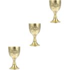  3 Pieces Bronze Geprgtes Weinglas Wasserkelche Goldene Pokale Haushalt