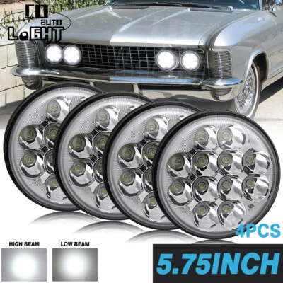 4pcs For Buick Electra Wildcat DOT 5.75" 5-3/4" inch LED Headlights Hi/Lo Beam  - Image 1 of 4