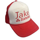 Jake From State Farm Trucker Snapback Hat Cap Red/ White  Insurance Hat