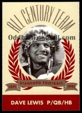 1991 STANFORD CARDINAL ALL-CENTURY DAVE LEWIS STANFORD CARDINAL