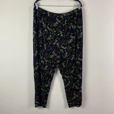 Pantalones de viaje Coldwater Creek ajustados tejidos para mujer 3X estampado de playa de verano Foto 1 de 4